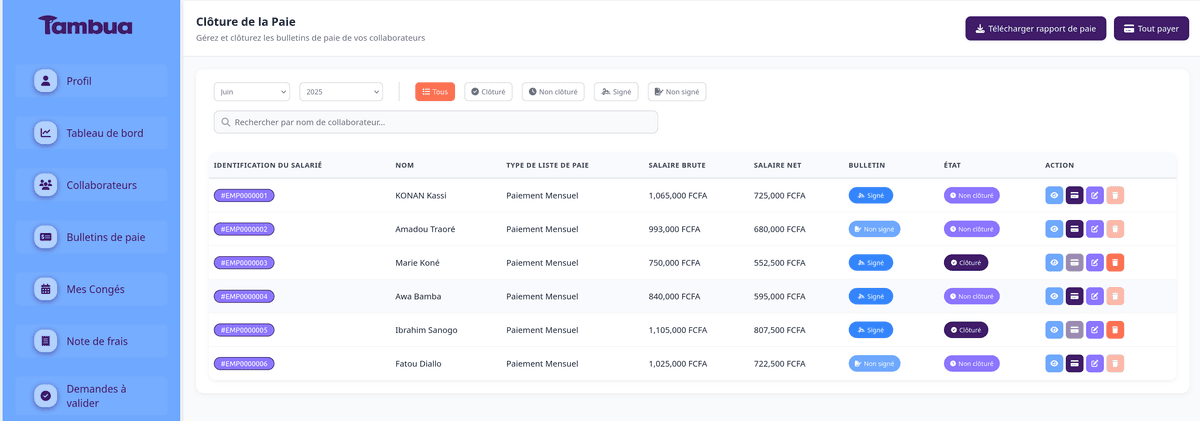 Espace de gestion centralisée des données RH